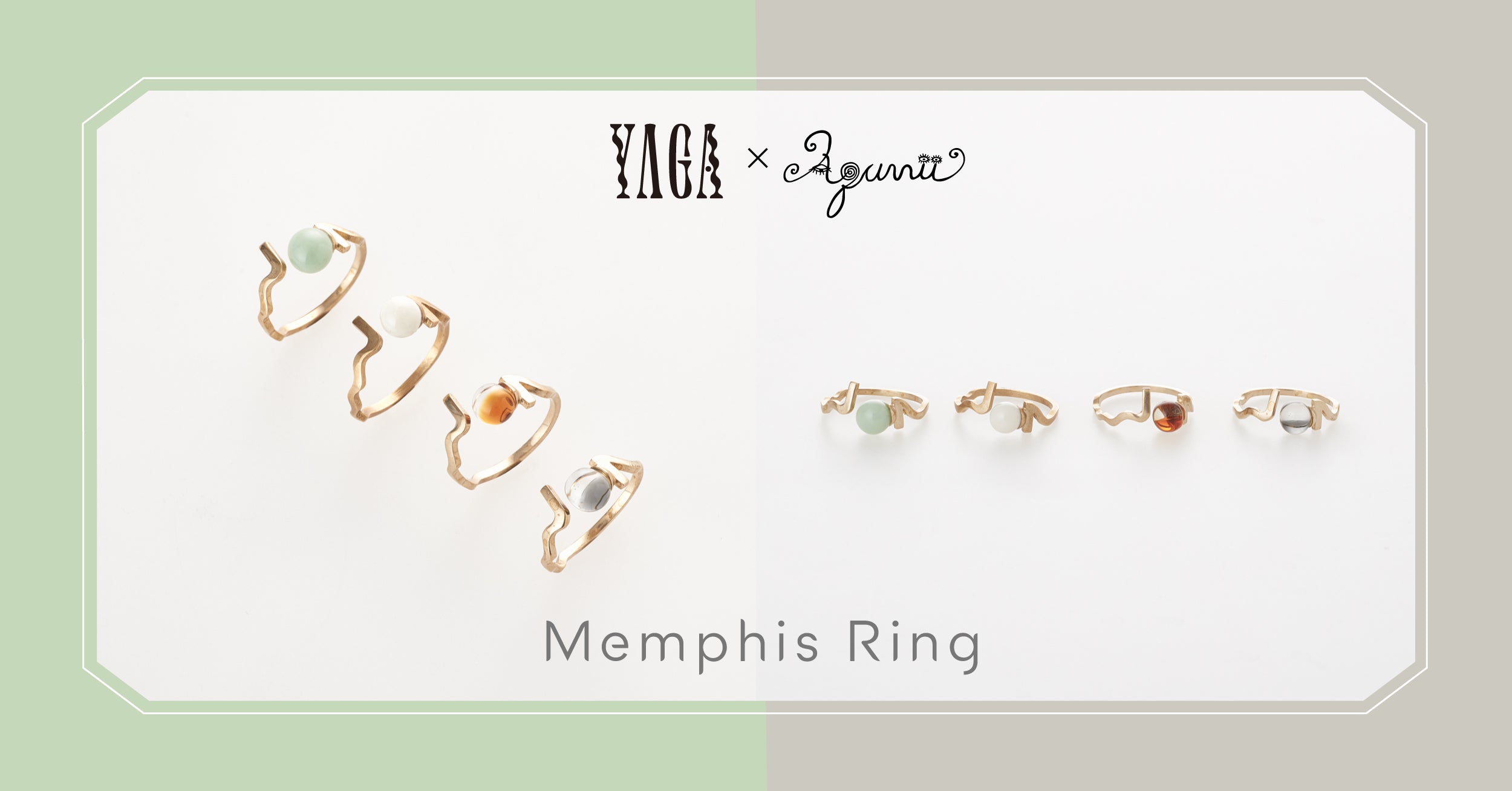 【 New Arrival 】 Aquvii x YAGA　Memphis Ring