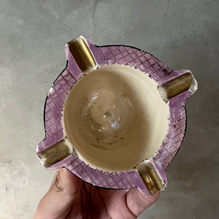 Vintage ceramic ashtray flower