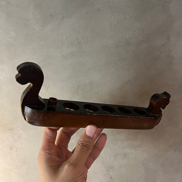 vintage viking candle holder from hungary