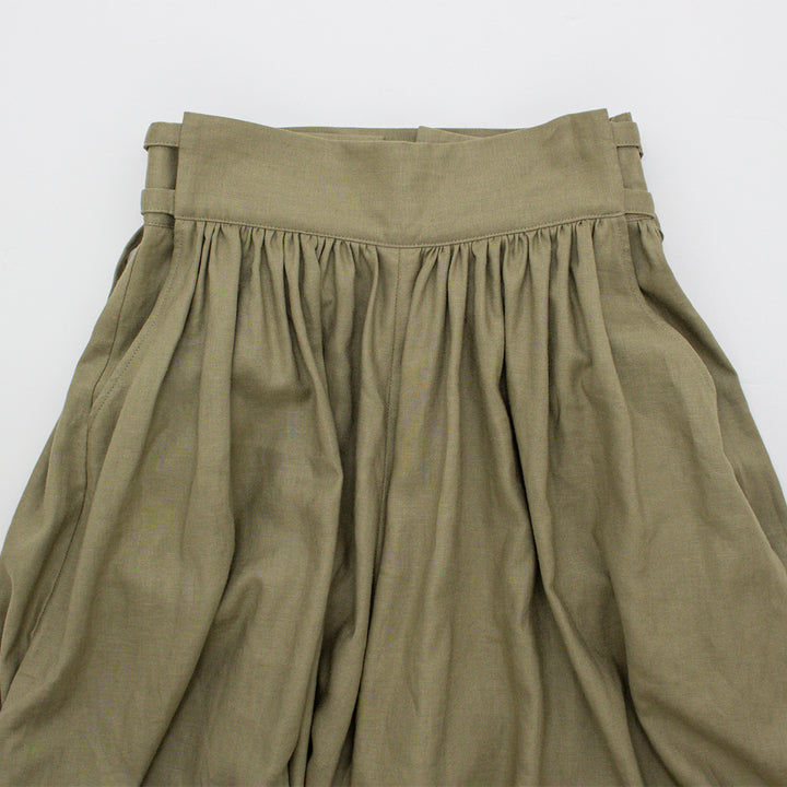 BIG GATHER PANTS OLIVE