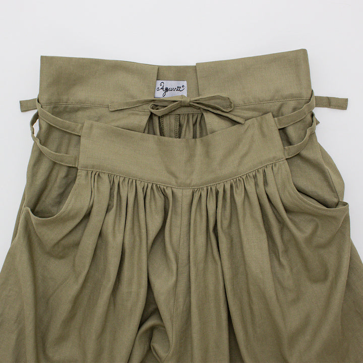 BIG GATHER PANTS OLIVE