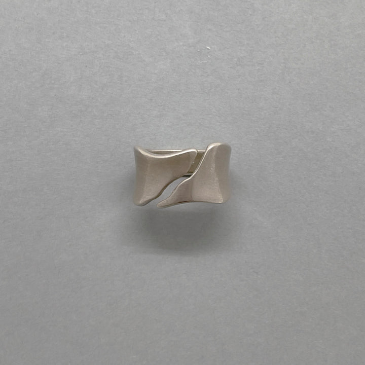 【Silver jewel】smooth curve ring sv925