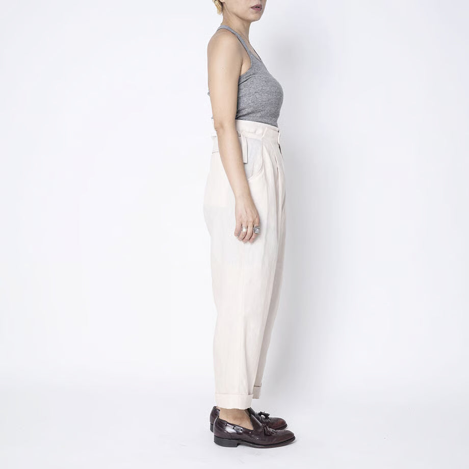 【Aquvii wardrobe】linen control tack pants