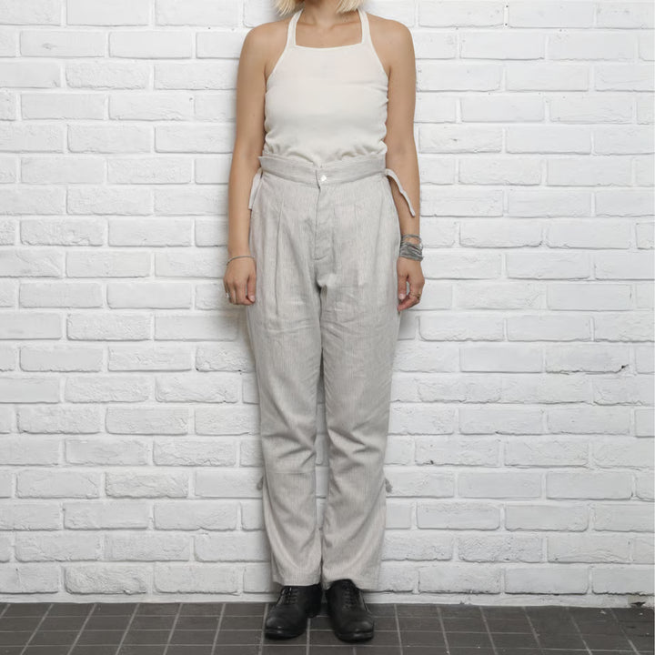 【 Aquvii warderobe 】Linen BONDAGE PANTS