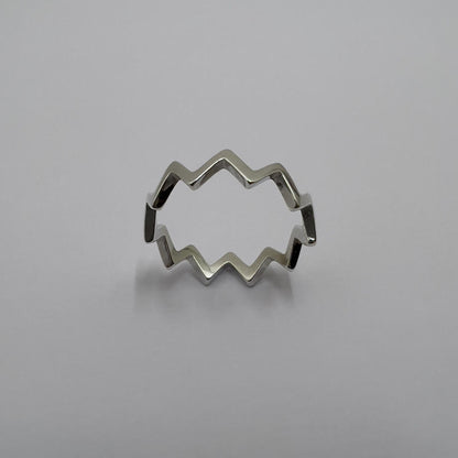 [Silver jewel] zig zag ring sv925