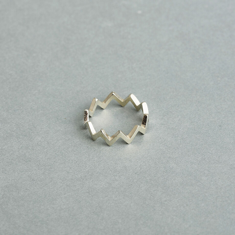 [Silver jewel] zig zag ring sv925